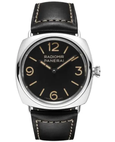 Panerai Radiomir Manual Winding Black Dial Leather Strap Men's Watch PAM01382 (black, arb12569)