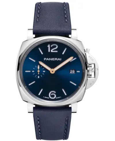 PAM01429 Panerai Luminor Due Prada Re-Nylon Blue Dial Automatic Men's Watch - Nylon Strap (blue, arb22391)