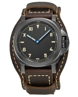 Panerai Luminor California Men's Watch, Model PAM00779 - 8 Day Power Reserve, Titanium Brushed Case with Brown Leather Strap