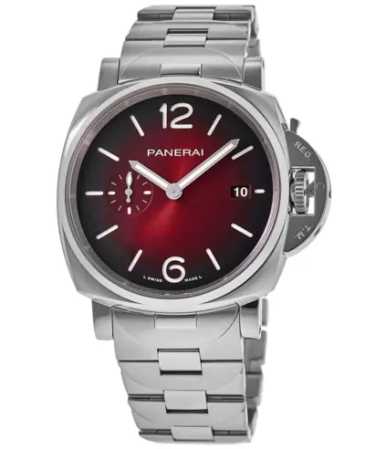 Panerai Luminor Due 42mm Automatic Burgundy Dial Stainless Steel Men's Watch [pam01539] (arb20724)