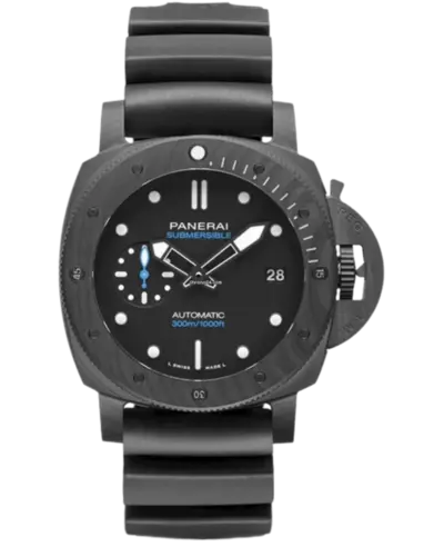Panerai Submersible PAM02231 - Carbotech Black Dial Rubber Strap Men's Watch (black, arb12594)