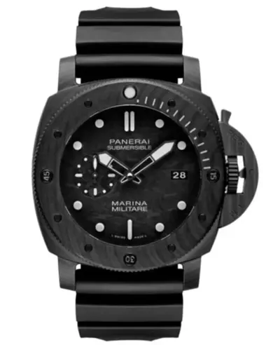 Panerai Submersible Marina Militare PAM02979 Black Dial Rubber Strap Men's Watch (black, arb12600)
