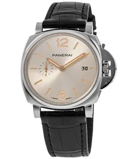 Panerai Luminor Due Ivory Dial Leather Strap Men's Watch PAM01249