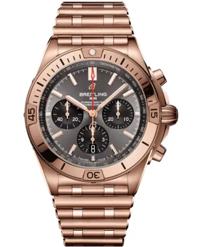 Men's Chronomat B01 Anthracite Dial 42mm Rose Gold rb0134101b1r1 Breitling (arb12675)
