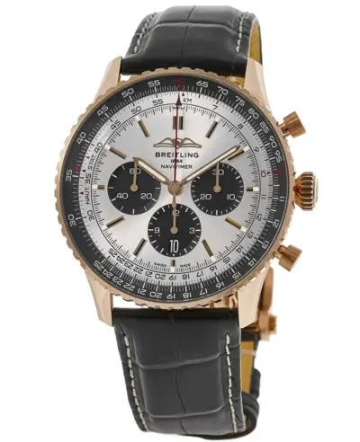 RB0137241G1P1 Breitling Navitimer B01 Chronograph 46mm Rose Gold Alligator (arb12683)