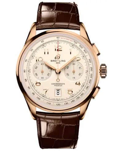 RB0145371G1P1 Breitling Premier Chronograph 42mm Rose Gold Men's Watch (arb12689)