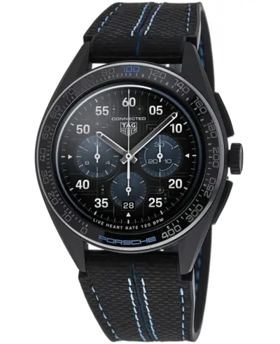 Tag Heuer Connected Calibre E4 - Porsche Edition 45mm Digital Dial Black Rubber Strap Men's Watch SBR8A82.EB0264 (arb12721)