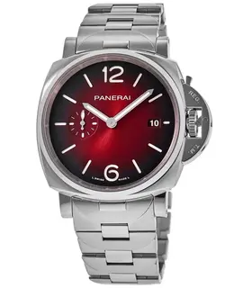 Panerai Luminor Due 42mm Automatic Burgundy Dial Stainless Steel Men's Watch Model PAM01539