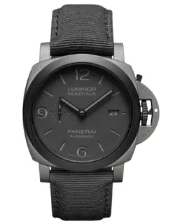 Panerai Luminor Marina TuttoGrigio Automatic Grey Dial Fabric Strap Men's Watch pam02662