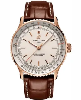 Breitling Navitimer Automatic 41 Cream Dial Leather Strap Men's Watch r17329f41g1p1