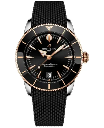 Men's Breitling Superocean Heritage B31 Automatic 42 Black Dial Rubber Strap Watch Reference: UB3111241B1S1 (black, arb23718)