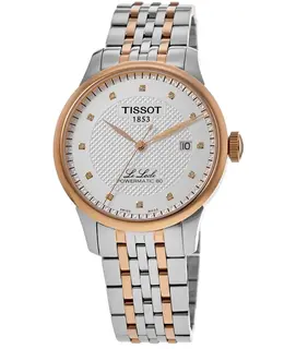 Tissot Le Locle Powermatic 80 Silver Diamond Dial Two Tone Men's Watch T0064072203601