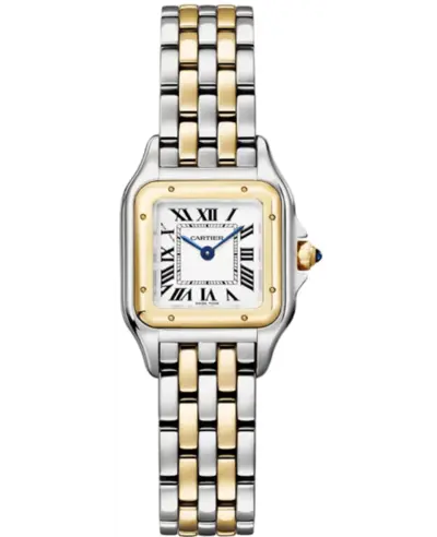 W2PN0018 Cartier Panthere de Cartier Small Silver Dial Yellow Gold & Steel Women's Watch (arb23359)