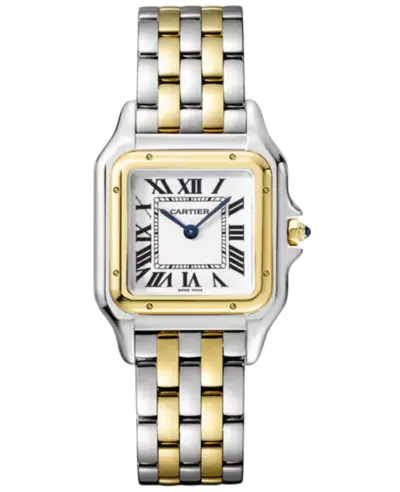 Watch W2PN0019 Cartier Panthere de Cartier Medium Silver Dial Yellow Gold Steel Women's (arb23360)