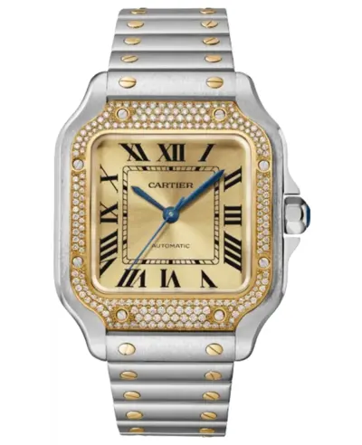 Brand New Authentic Cartier Santos De Cartier Medium Automatic Watch Model W3SA0007 (arb12923)