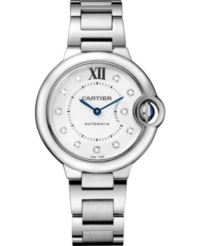 Cartier Ballon Bleu W4BB0021 Silver Diamond Dial Steel Women's Watch (arb12925)