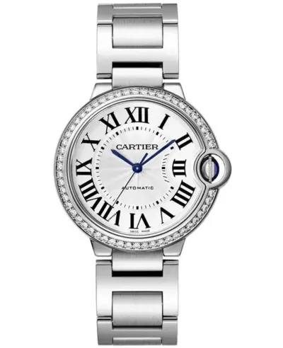 Cartier Ballon Bleu W4BB0024 - Silver Dial Diamond Steel Women's Watch (arb12927)