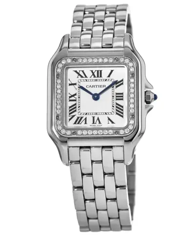 Cartier Panthere de Cartier Medium Diamond Steel Women's Watch W4PN0008 (arb12935)