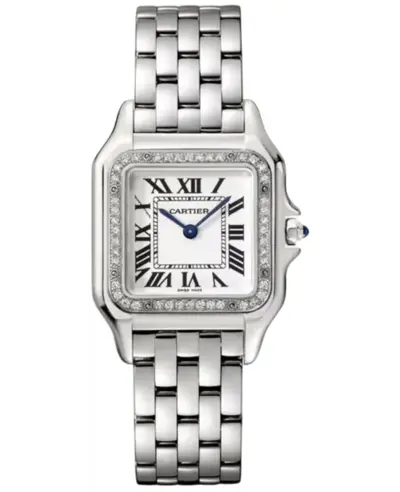 Cartier Panther de Cartier Medium Diamond Silver Dial Steel Women's Watch w4pn0018 (arb16477)