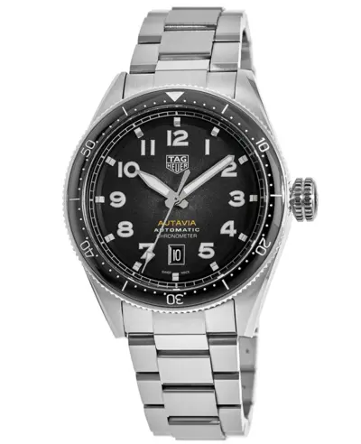 Tag Heuer Calibre 5 Autavia Chronometer Automatic WBE5114.EB0173 Black Dial Steel Men's Watch (black, arb12982)