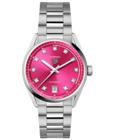 Tag Heuer Carrera Date Automatic Pink Dial Steel Women's Watch Model WBN2318.BA0001 (pink, arb13021)