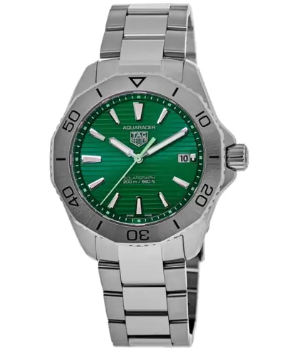 Tag Heuer Aquaracer Professional 200 Solargraph Quartz, Green Dial Steel Unisex Watch WBP1115.BA0000 (green, arb13038)