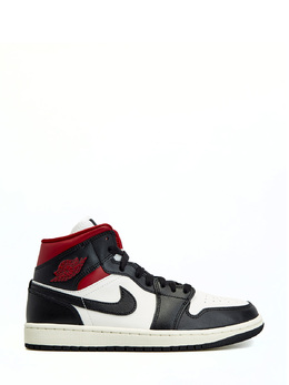 Кроссовки Jordan 1 Mid Black Sail 'Gym Red' (W) 228977