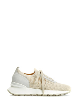 Doucal's Комбинированные кроссовки из эластичного трикотажа и замши 258343