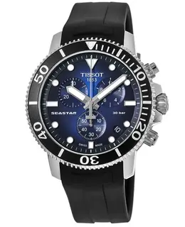 Tissot Seastar 1000 Chronograph Blue Dial Rubber Strap Men's Watch t120.417.17.041.00