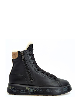 Premiata Высокие кеды Edith из кожи с меховой подкладкой 241159