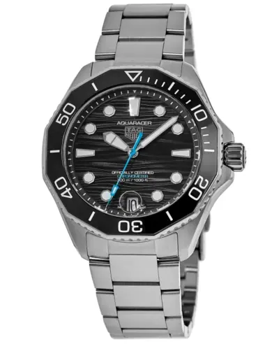 Brand New Authentic Tag Heuer Aquaracer Professional 300 Date Automatic Black Dial Steel Men's Watch Model WBP5110.BA0013 (black, arb13084)