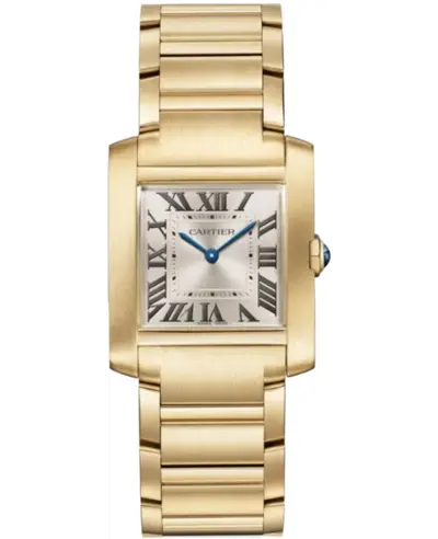 Authentic Cartier Tank Francaise Medium Gold Dial Yellow Gold Women's Watch wgta0113 (pink, arb13126)