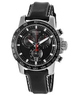 Tissot Supersport Chrono Black Dial Black Leather Strap Men's Watch t125.617.16.051.00