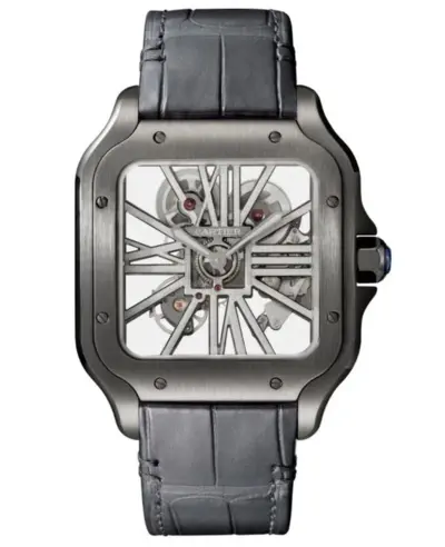 Cartier Santos De Cartier Skeleton Dial Mechanical Watch Model WHSA0009 (arb13136)