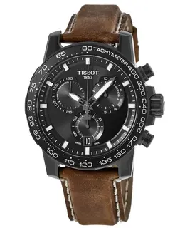 Tissot Supersport Chrono Black Dial Leather Strap Men's Watch t125.617.36.051.01