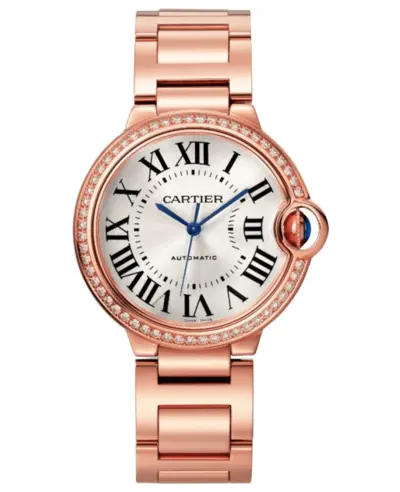 Cartier Ballon Bleu de Cartier Medium w/ Diamond Bezel Model WJBB0064 (arb13151)