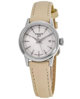 Tissot Classic Dream Lady Mother of Pearl Dial Leather Strap Women's Watch t129.210.16.111.00