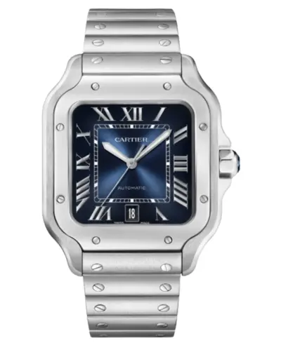 Santos De Cartier Automatic Blue Dial Steel Men's Watch Model WSSA0071 (blue, arb13239)