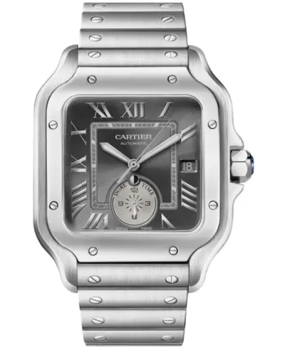 Men's Cartier Santos Automatic WSSA0076 Grey Dial Stainless Steel Watch (arb23382)