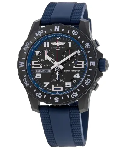 Breitling Endurance Pro 44 Chronograph Black Dial, Rubber Strap - Model X82310D51B1S2 (black, arb13268)