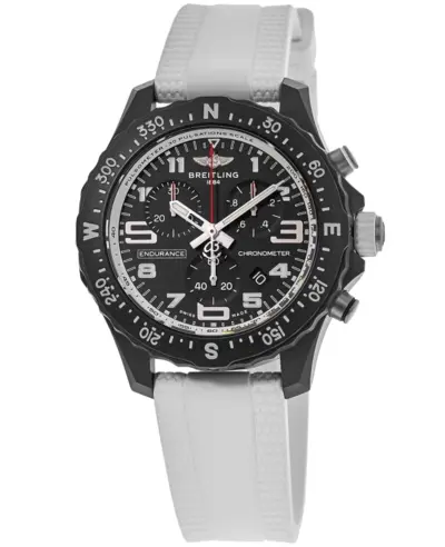 Breitling Endurance Pro 38 Chronograph Black Dial Breitlight Rubber Strap Unisex Watch Model X83310A71B1S1 (black, arb13271)