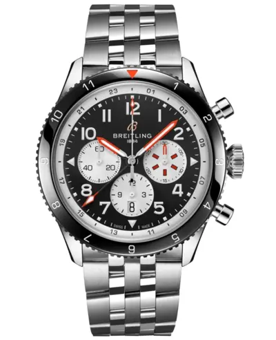 Breitling Super Avi B04 Chronograph GMT 46 Mosquito Black Dial Steel Men's Watch [yb04451a1b1a1] (black, arb13277)