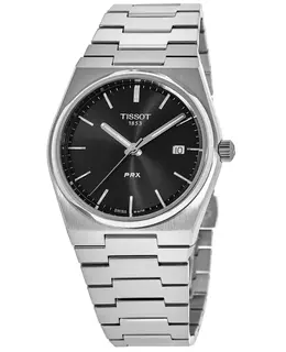 Tissot PRX Quartz Black Dial Steel Men's Watch t1374101105100