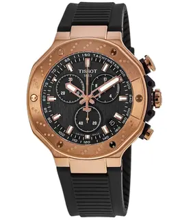 Tissot T-Race Chronograph Black Dial Rubber Strap Men's Watch t141.417.37.051.00