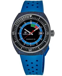 Tissot Sideral S Powermatic 80 Blue Rubber Strap Men's Watch t145.407.97.057.01