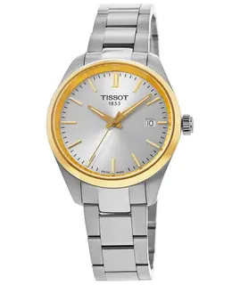 Tissot PR100 Quartz 34mm Silver Dial Two-Tone Steel Women's Watch t150.210.21.031.00