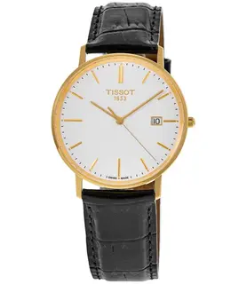 Brand New Authentic Tissot T-Gold Goldrun Sapphire White Dial 18K Yellow Gold Men's Watch t922.410.16.011.00
