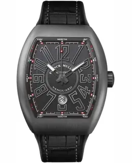 Franck Muller Vanguard Men's Chronograph Watch - Grey Dial, Alligator Leather Strap