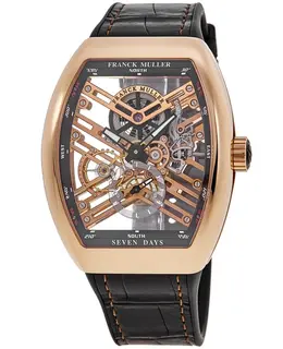 Franck Muller Vanguard V45S6SQTNR - 7 Day Power Reserve Skeleton Chronograph in 18kt Rose Gold