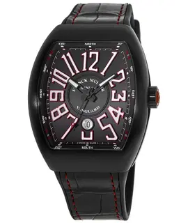 Brand New Authentic Franck Muller Vanguard Classical Titanium Black Dial Men's Watch V45SCDTNRBRER